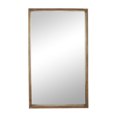 Monroe Lane Modern Mango Wood Wall Mirror, Brown