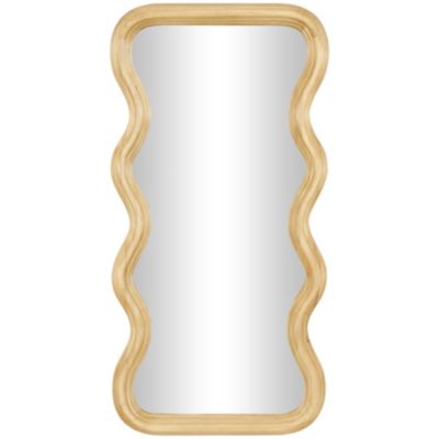 Monroe Lane Modern Wood Wall Mirror, Brown