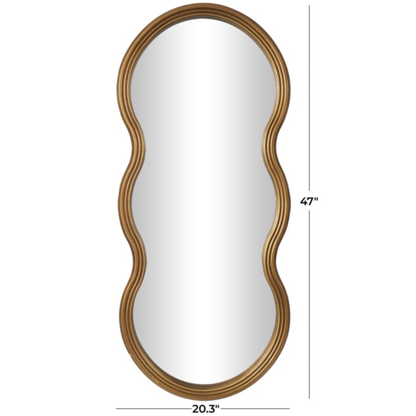 Contemporary Wooden Wall Mirror