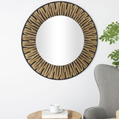 Bohemian Wood Wall Mirror