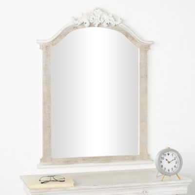 French Country Wooden Wall Mirror