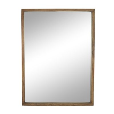 Monroe Lane Modern Mango Wood Wall Mirror, Brown