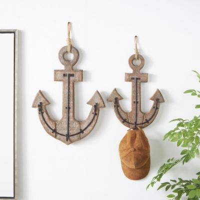 Nautical Wood Wall Hook - Set of 2