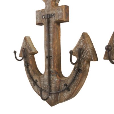 Nautical Wood Wall Hook - Set of 2