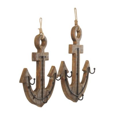 Nautical Wood Wall Hook - Set of 2