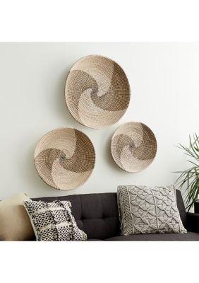 Bohemian Seagrass Wall Decor - Set of 3