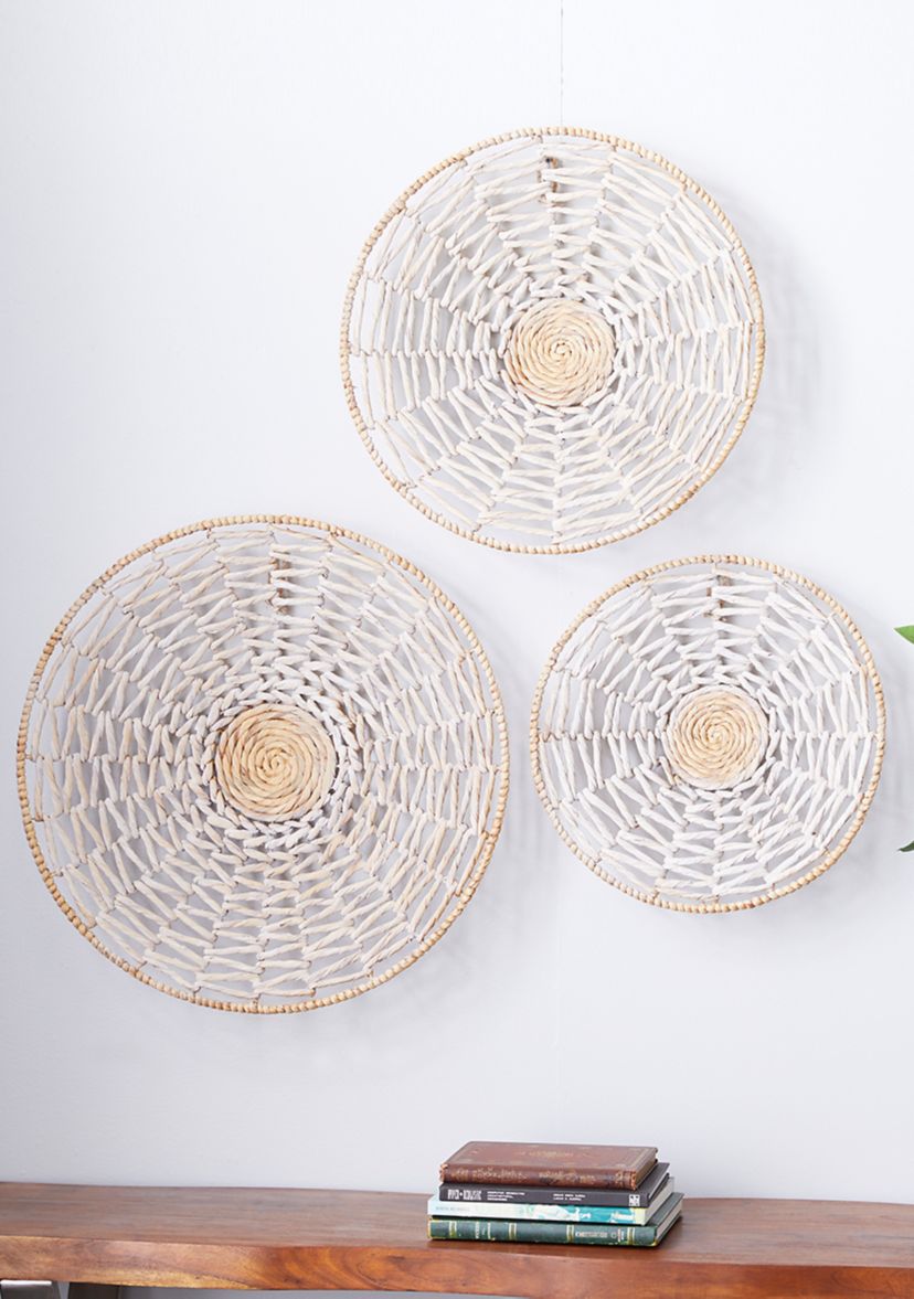 Coastal Seagrass Wall Decor - Set of 3