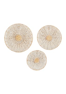 Coastal Seagrass Wall Decor - Set of 3