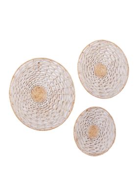 Coastal Seagrass Wall Decor - Set of 3