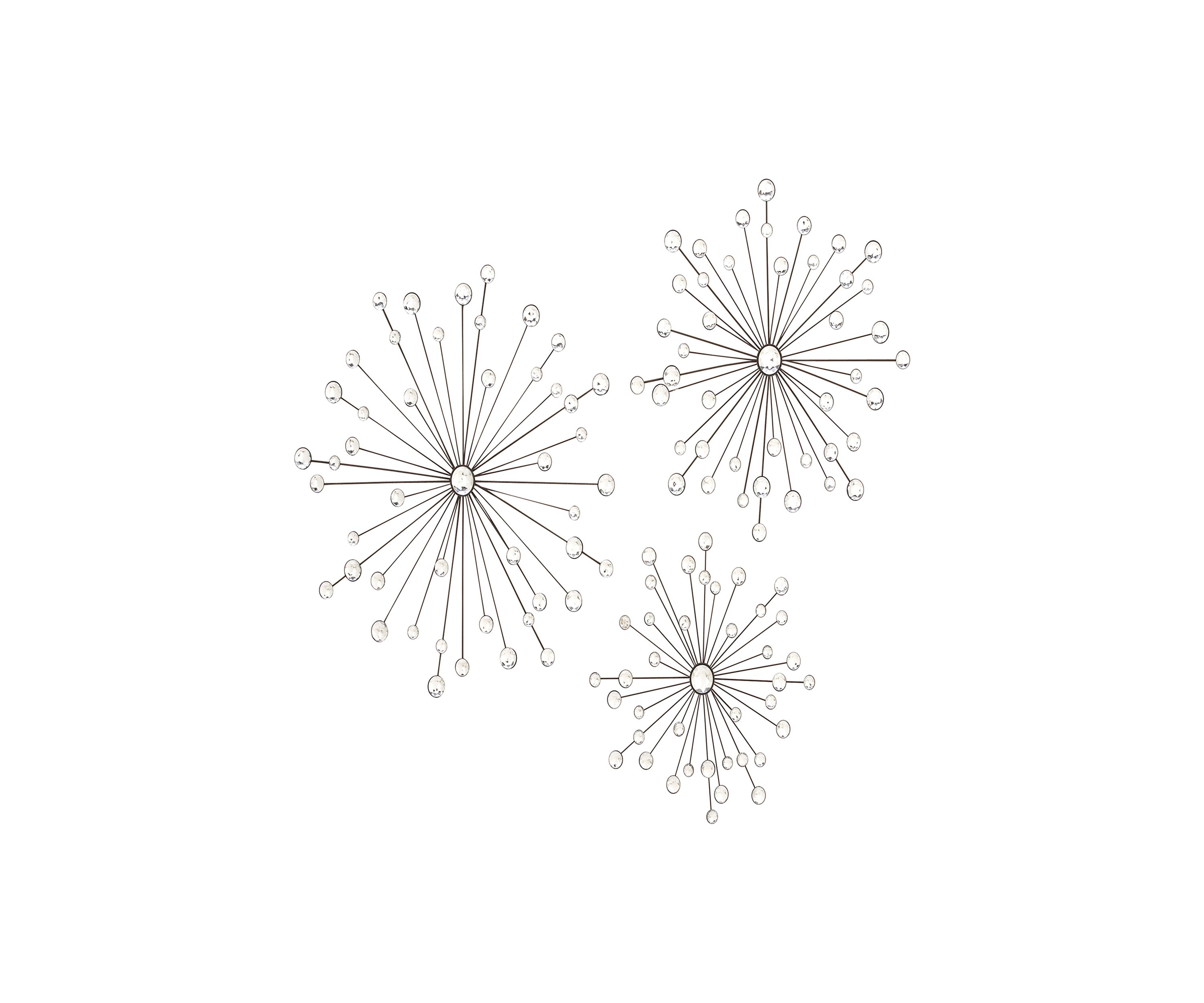 Glam Metal Wall Decor - Set of 3