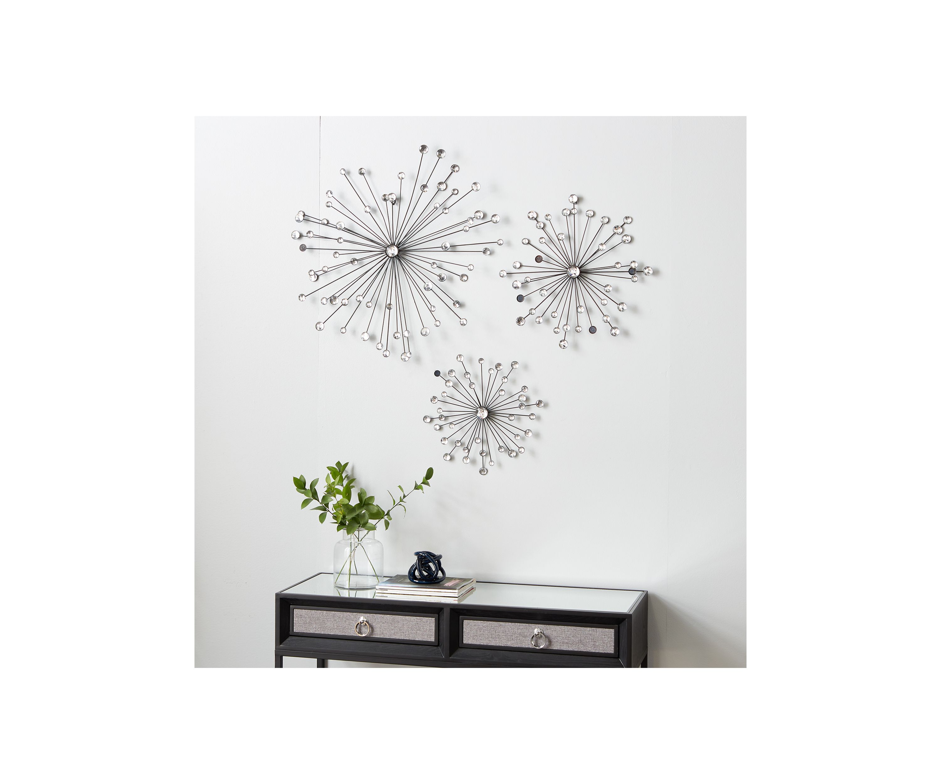 Glam Metal Wall Decor - Set of 3