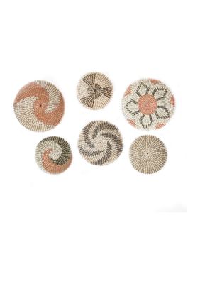 Traditional Seagrass Wall Decor - Set of 6