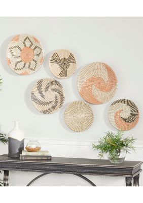 Traditional Seagrass Wall Decor - Set of 6