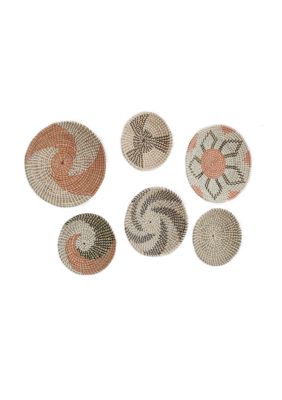 Traditional Seagrass Wall Decor - Set of 6