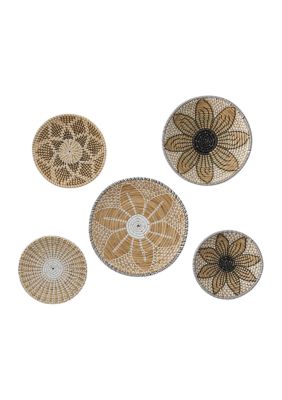 Bohemian Seagrass Wall Decor - Set of 5