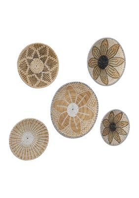 Bohemian Seagrass Wall Decor - Set of 5