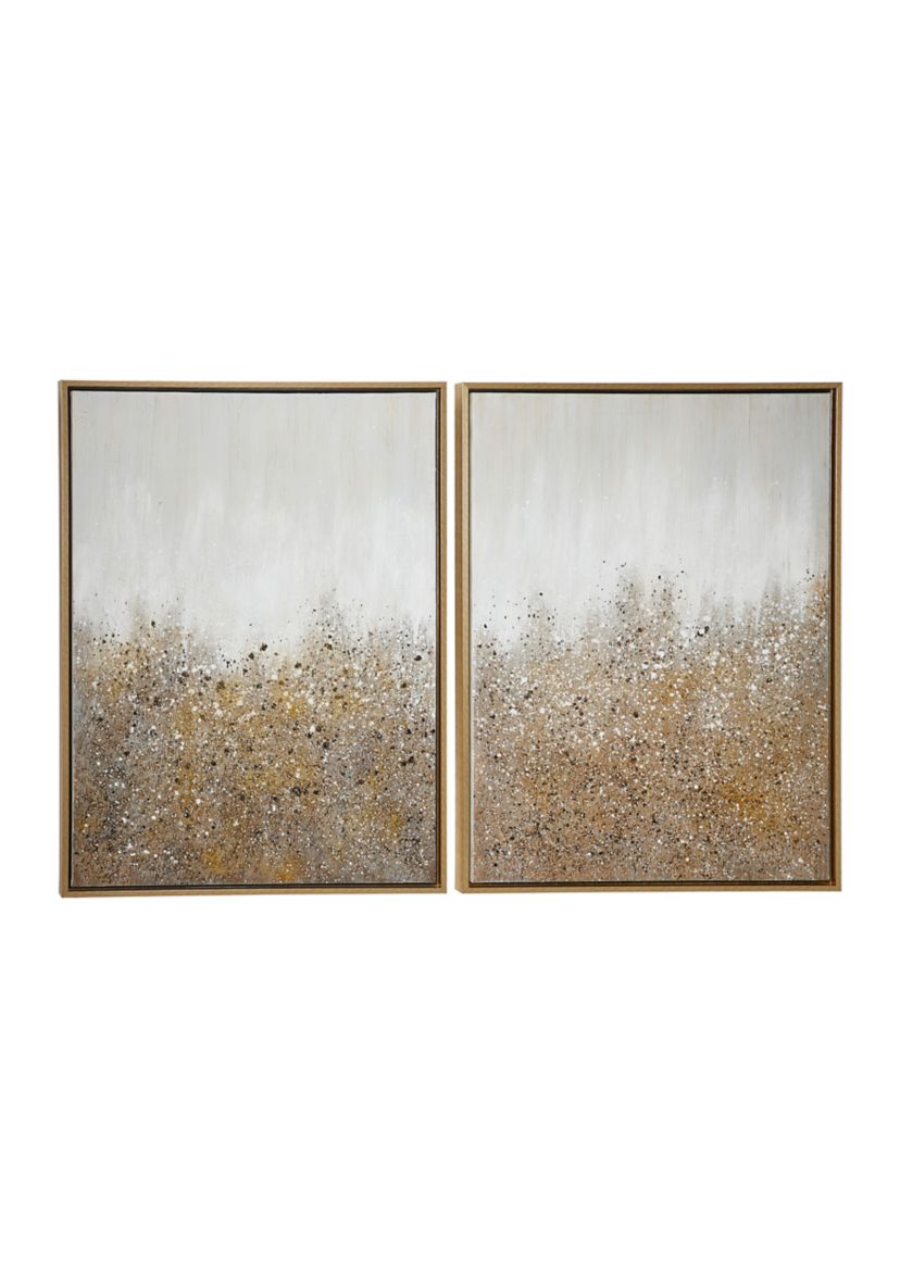 Contemporary Canvas Framed Wall Art - Set of 2