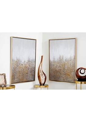 Contemporary Canvas Framed Wall Art - Set of 2