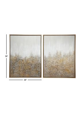 Contemporary Canvas Framed Wall Art - Set of 2