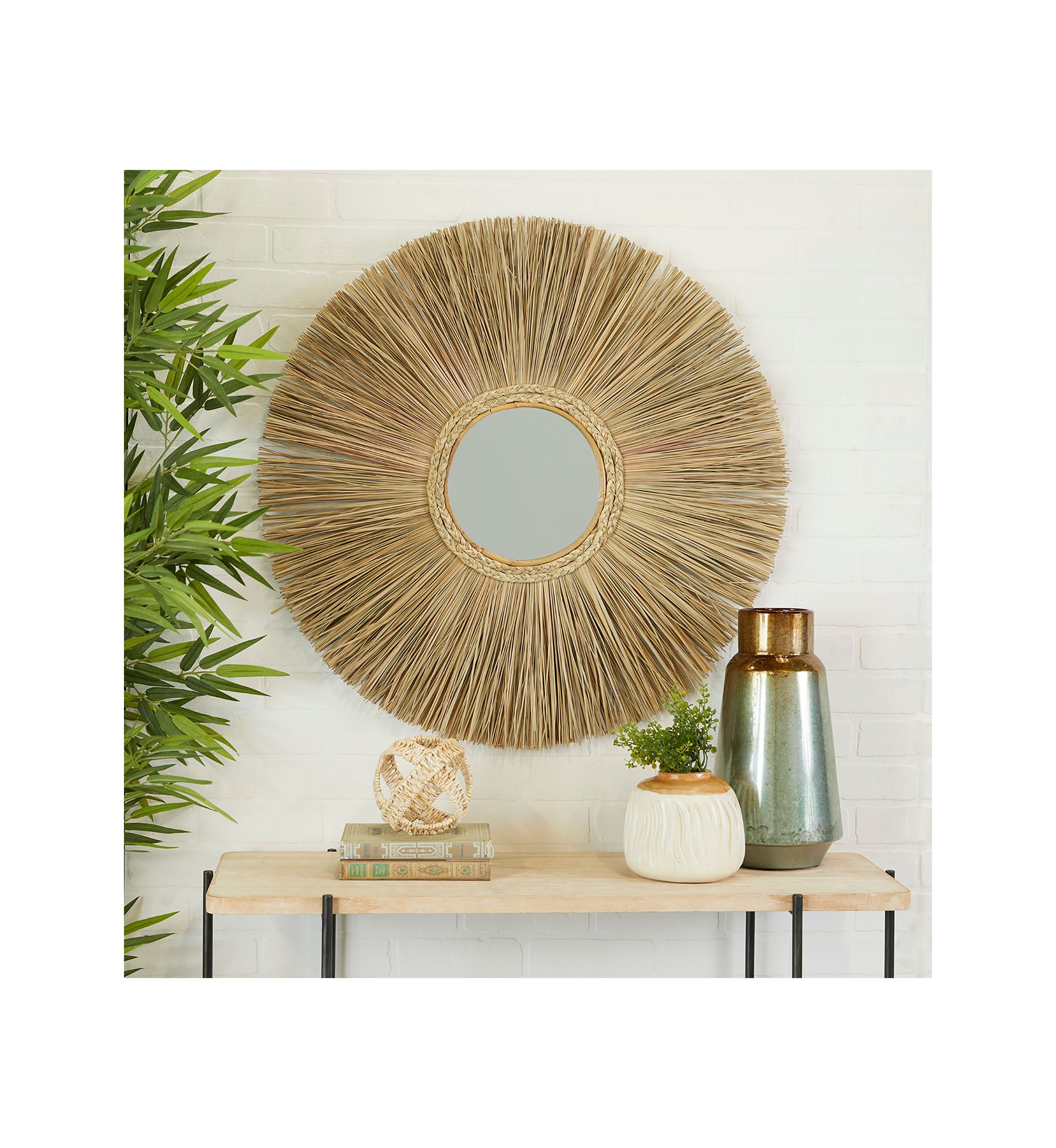 Bohemian Wood Wall Mirror