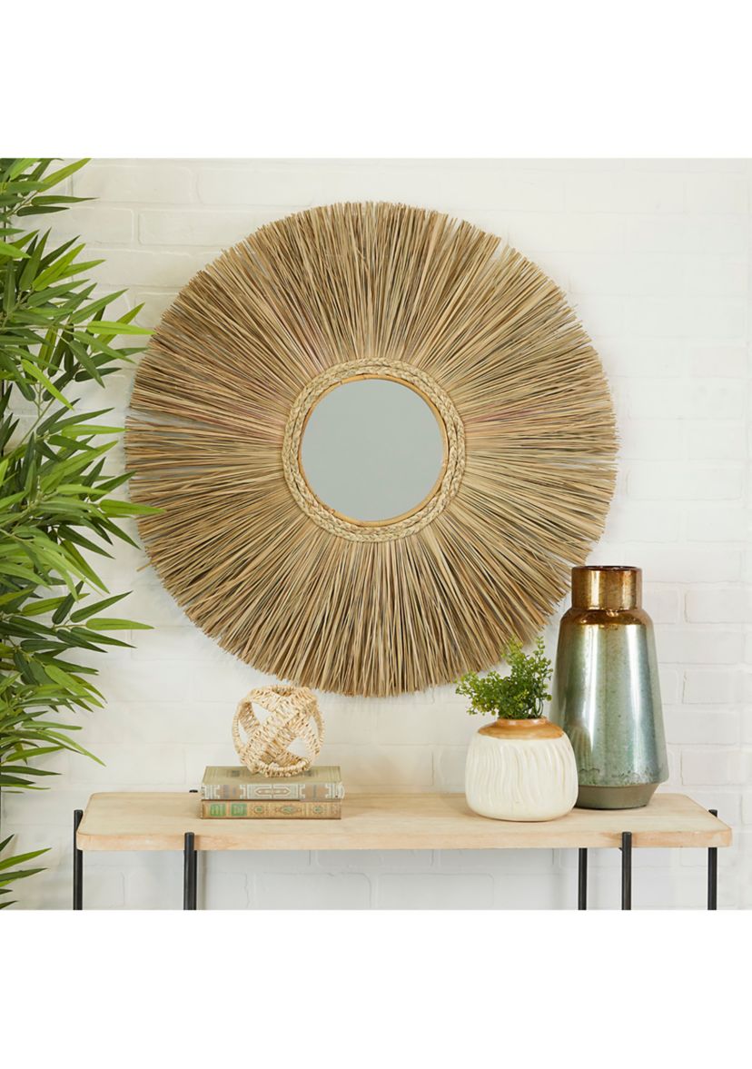 Bohemian Wood Wall Mirror