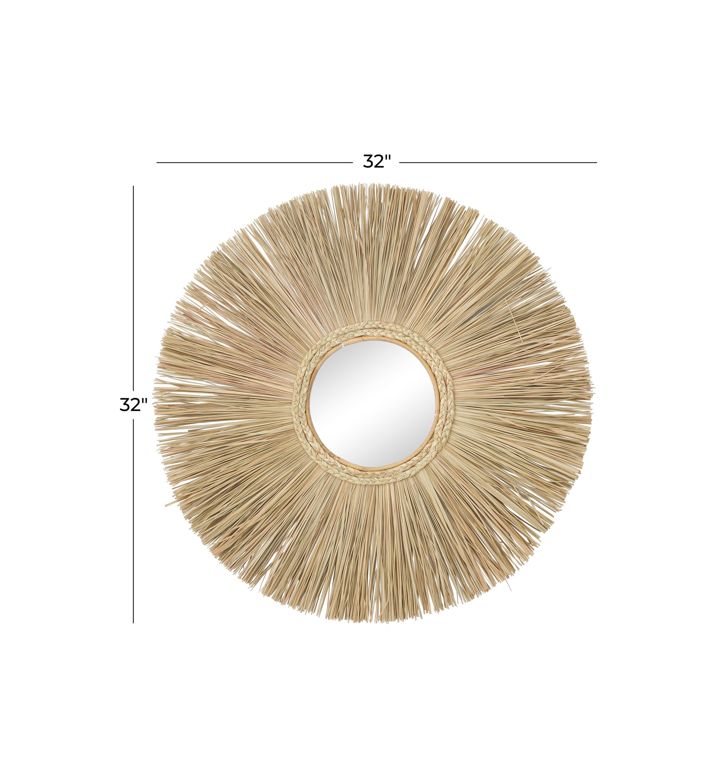 Bohemian Wood Wall Mirror