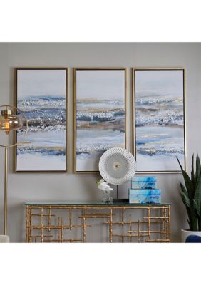 Contemporary Canvas Framed Wall Art - Set of 3