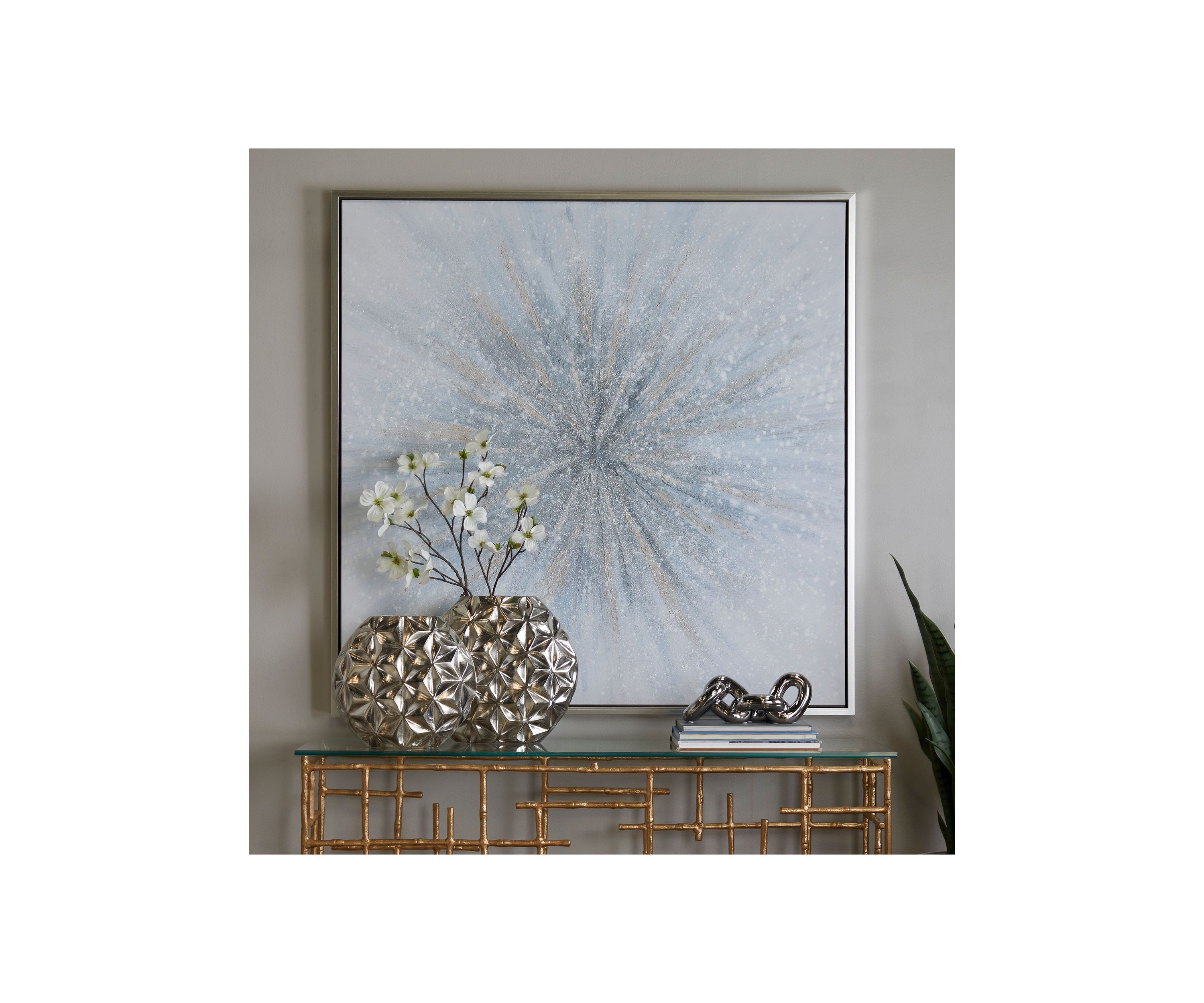 Glam Canvas Framed Wall Art