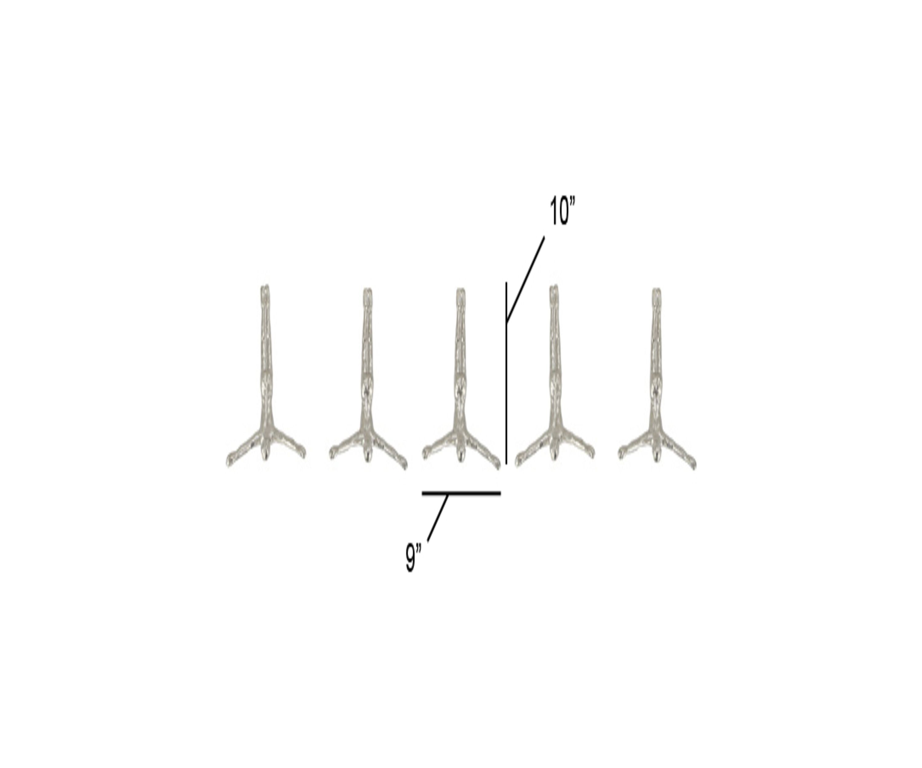 Modern Aluminum Metal Wall Decor - Set of 5