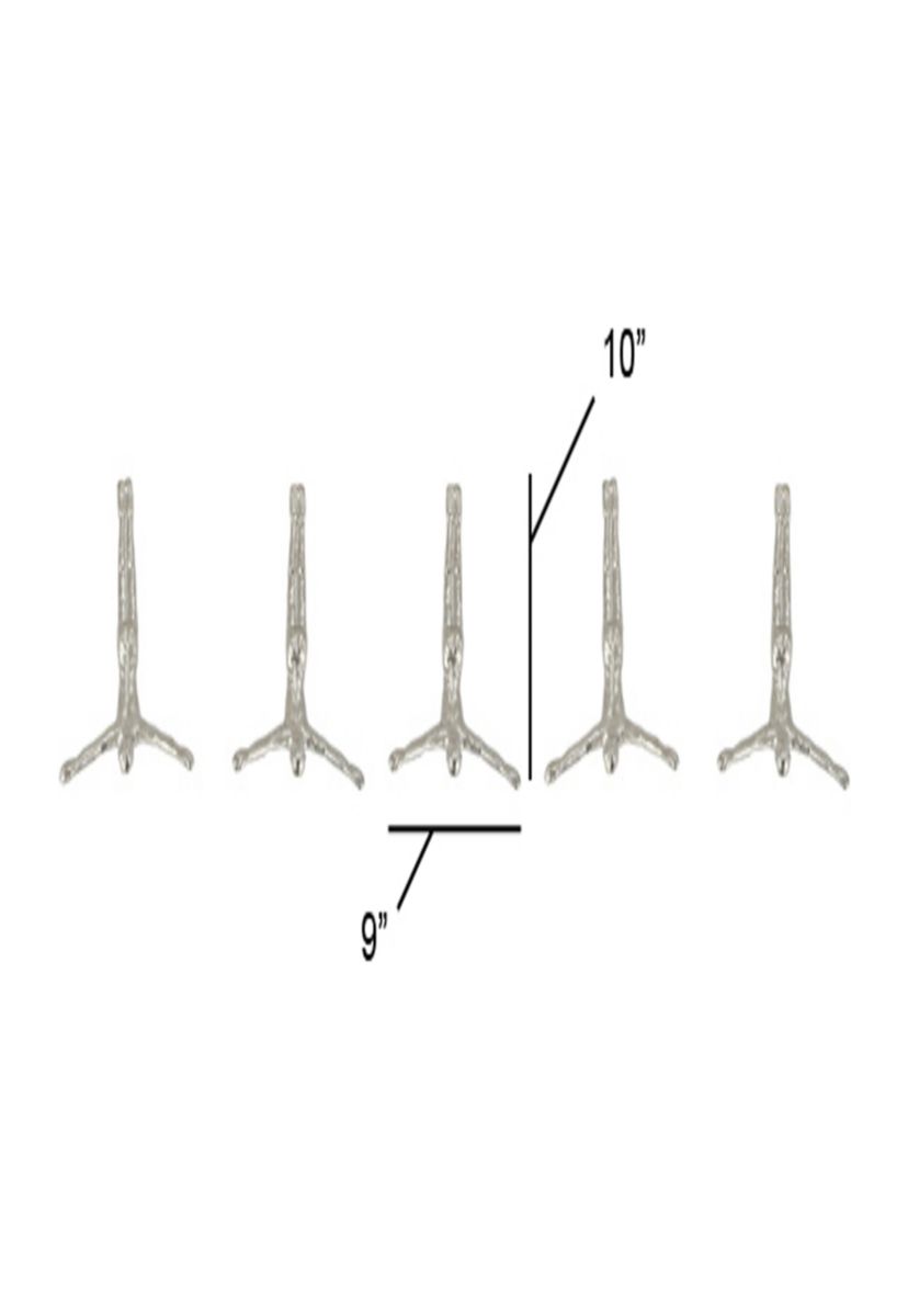 Modern Aluminum Metal Wall Decor - Set of 5