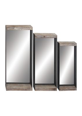 Iron  Wall Mirror - Set of 3