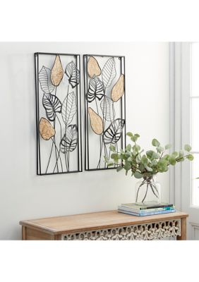 Contemporary Metal Wall Decor - Set of 2