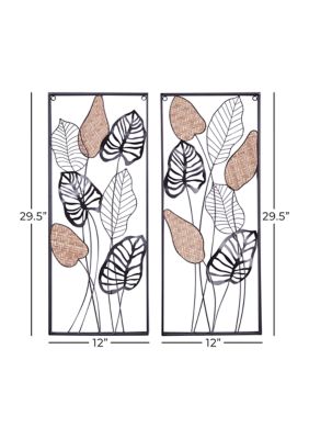 Contemporary Metal Wall Decor - Set of 2