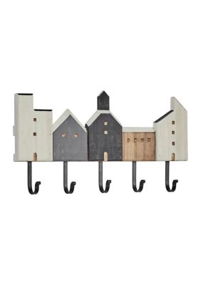 Wood Farmhouse Wall Hook Rack