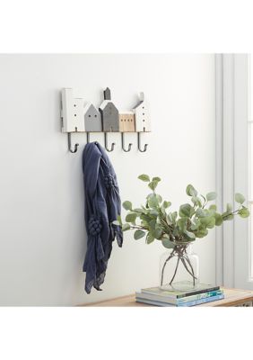 Wood Farmhouse Wall Hook Rack