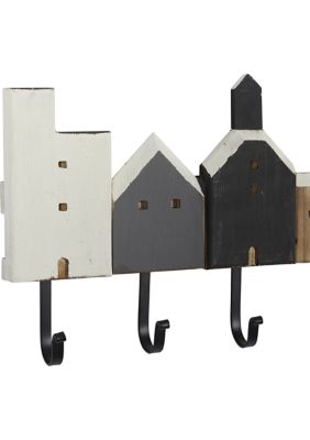 Wood Farmhouse Wall Hook Rack