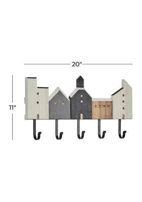 Wood Farmhouse Wall Hook Rack