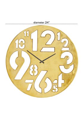 Contemporary Aluminum Wall Clock