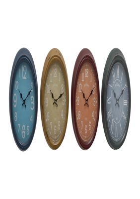 Iron Vintage Wall Clock - Set of 4