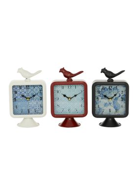 Vintage Metal Clock - Set of 3