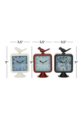 Vintage Metal Clock - Set of 3