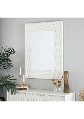 Contemporary Wooden Wall Mirror