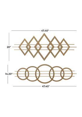 Contemporary Metal Wall Decor - Set of 2