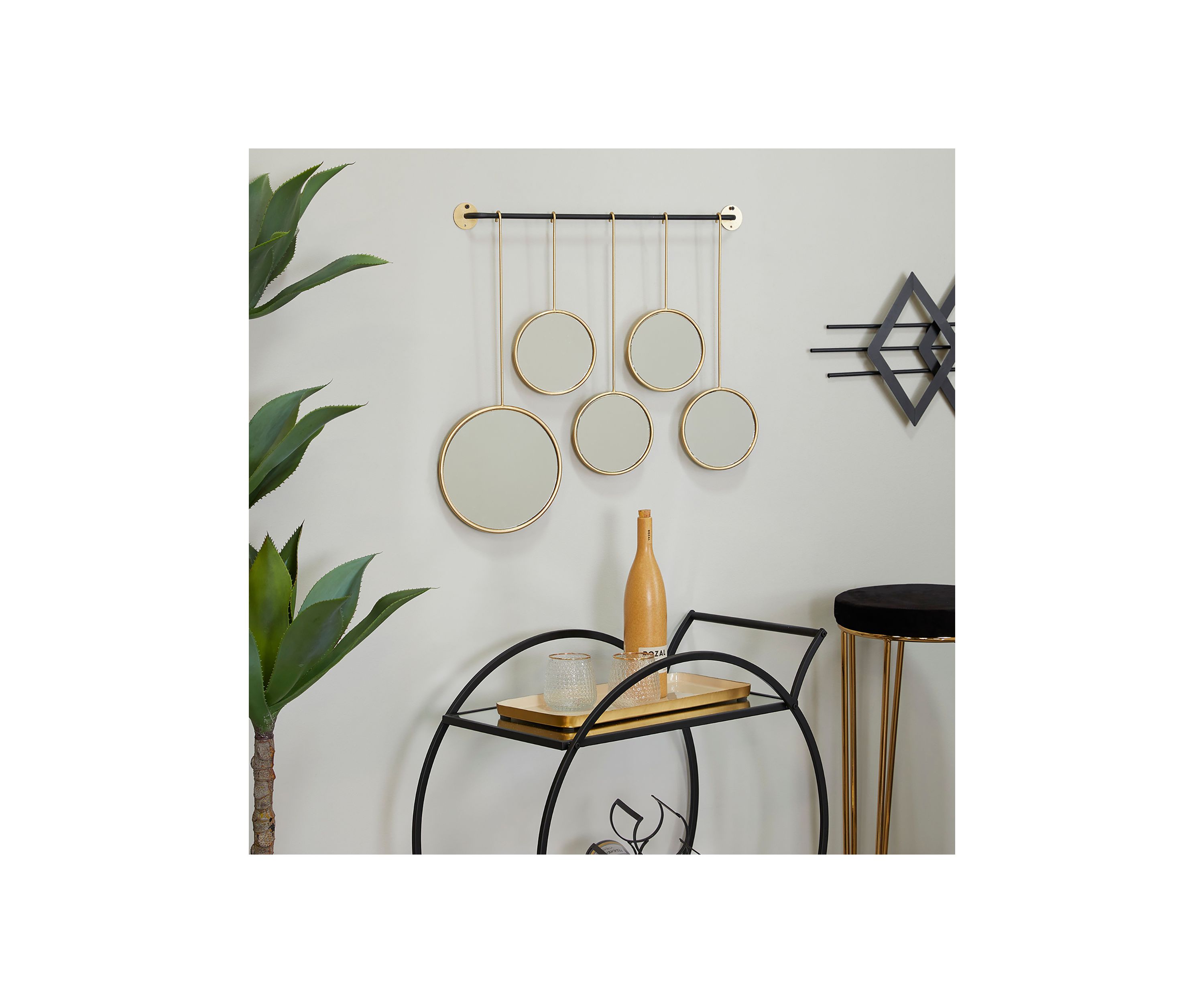 Contemporary Metal Wall Mirror