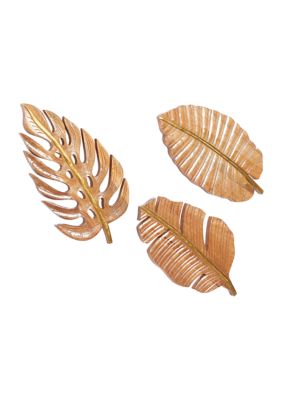 Coastal Mango Wood Wall Decor - Set of 3