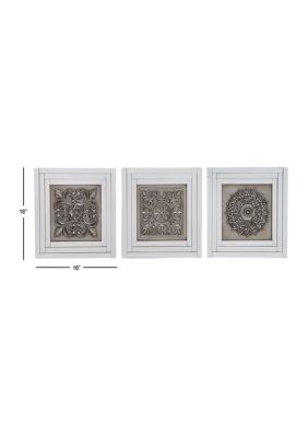 Glam Glass Wall Decor - Set of 3