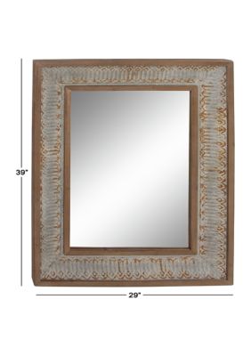 Farmhouse Wooden Wall Mirror