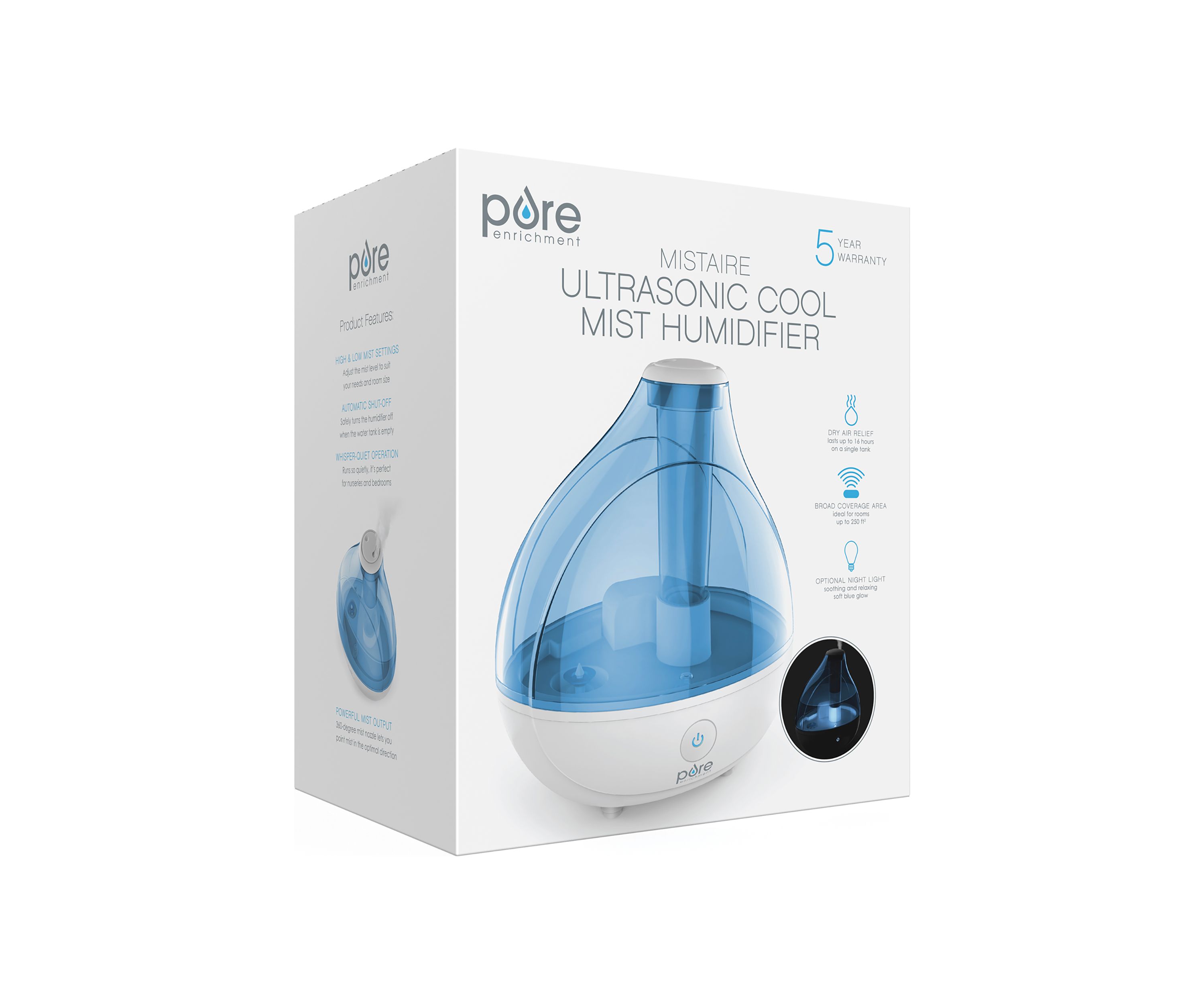 MistAire Ultrasonic Cool Mist Humidifier