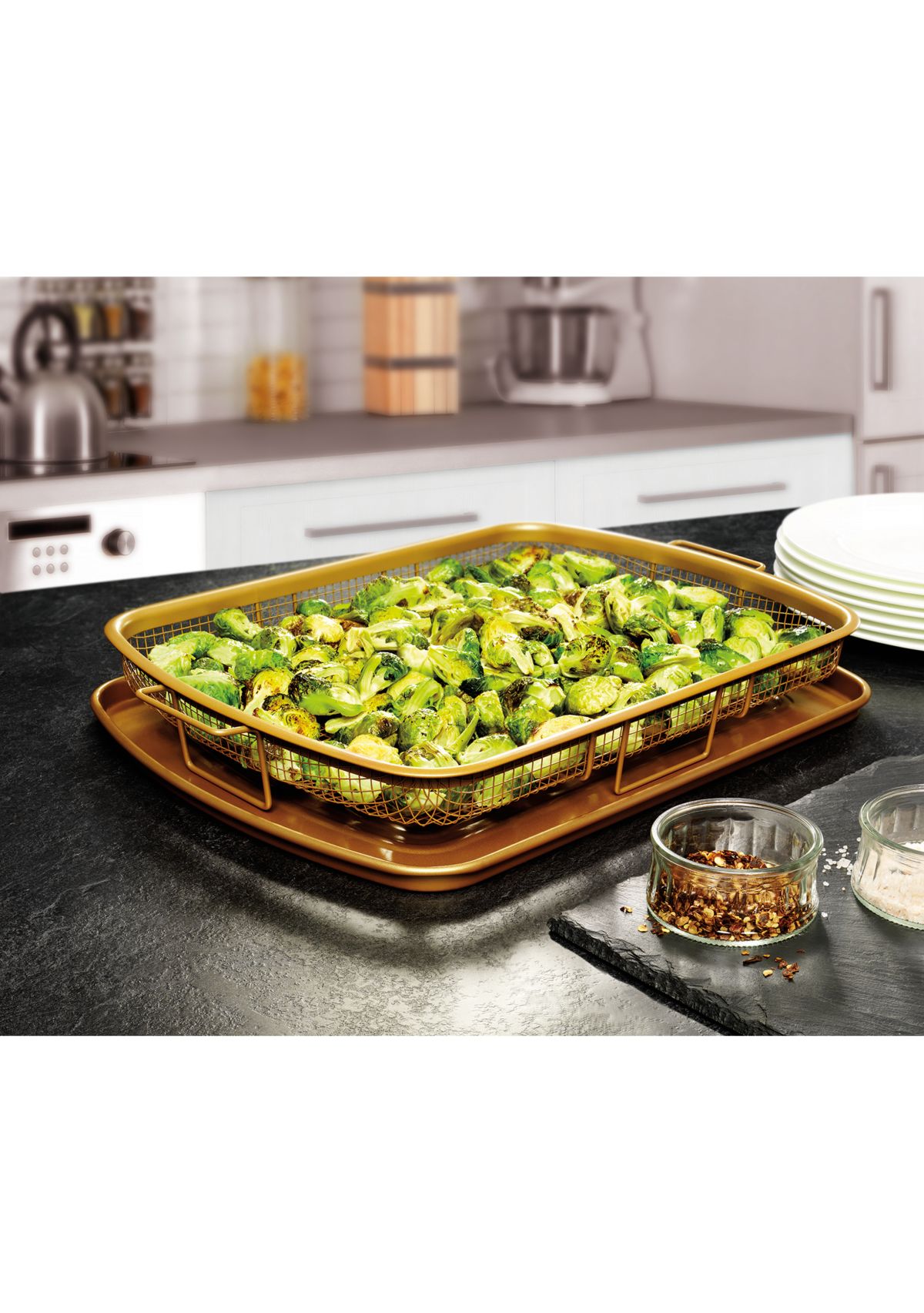 Non-Stick Elevated Crisper Tray