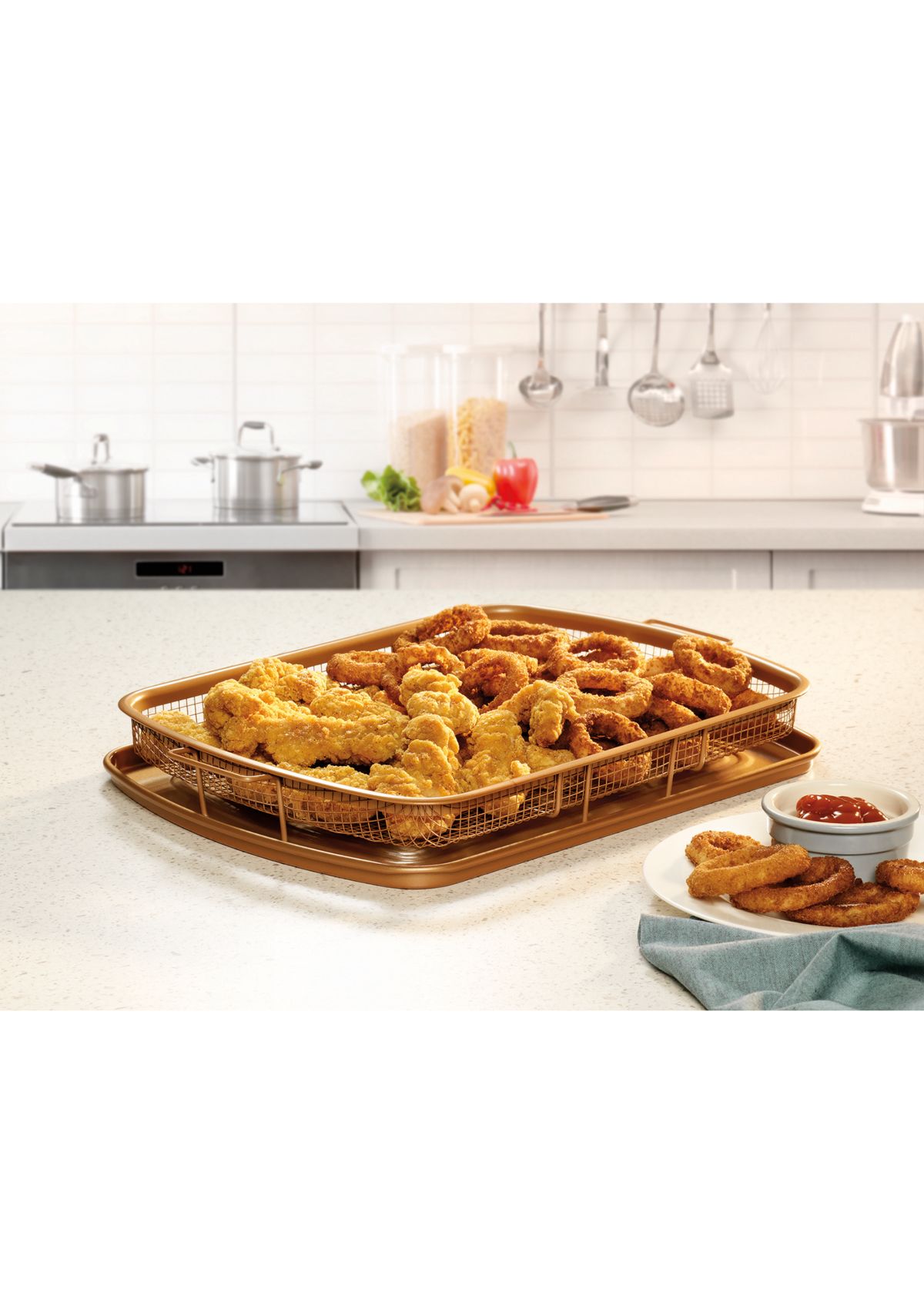 Non-Stick Elevated Crisper Tray